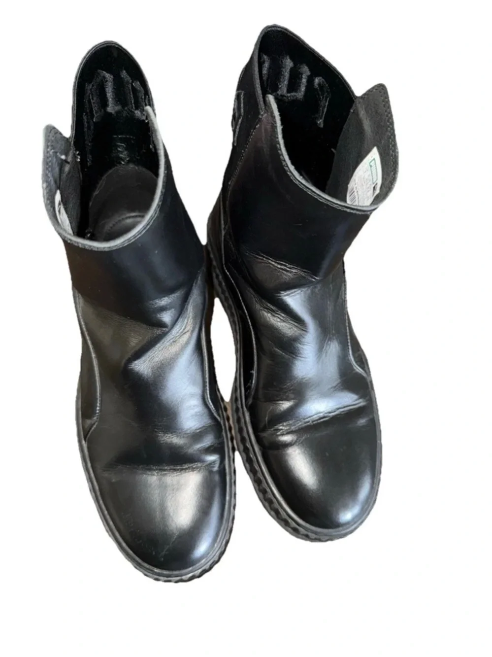 Fenty x PUMA Rihanna Platform Chelsea Sneaker Boots Size 9.5 Womens Black Used